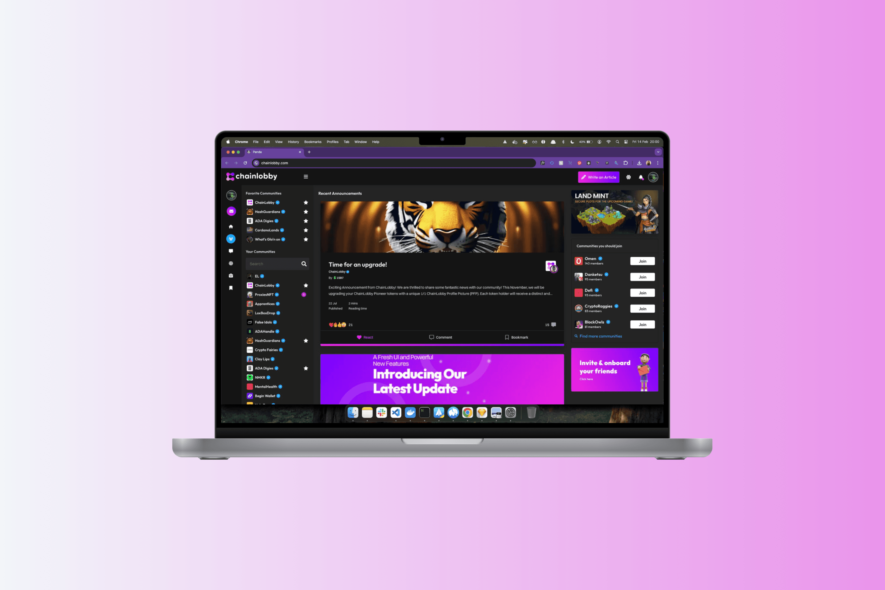 Design and build of a web3 social platform for NFT communities and their collectors